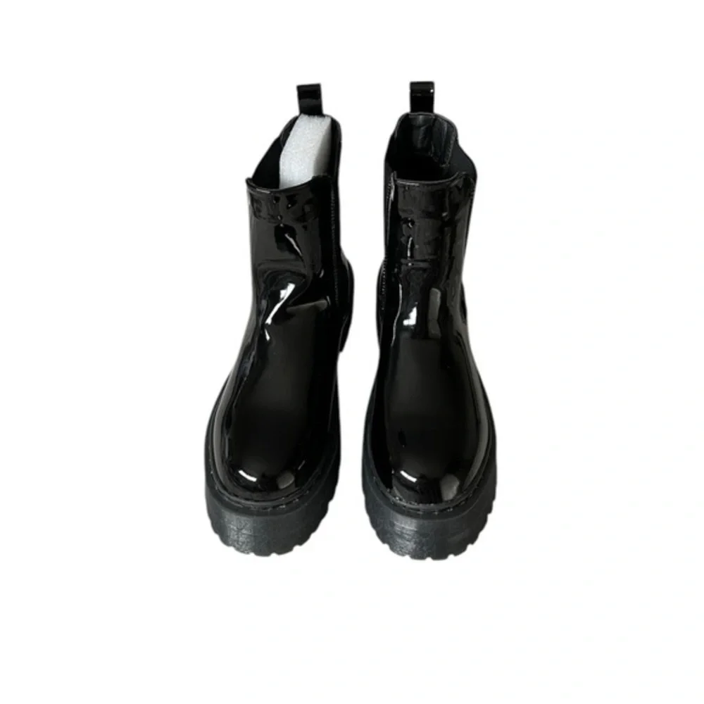 Women's Patent Leather Platform Chelsea Boots size 8